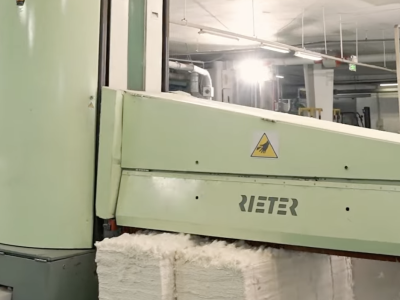 Cotton towel recycling and textile processing machine in Vietnam factory